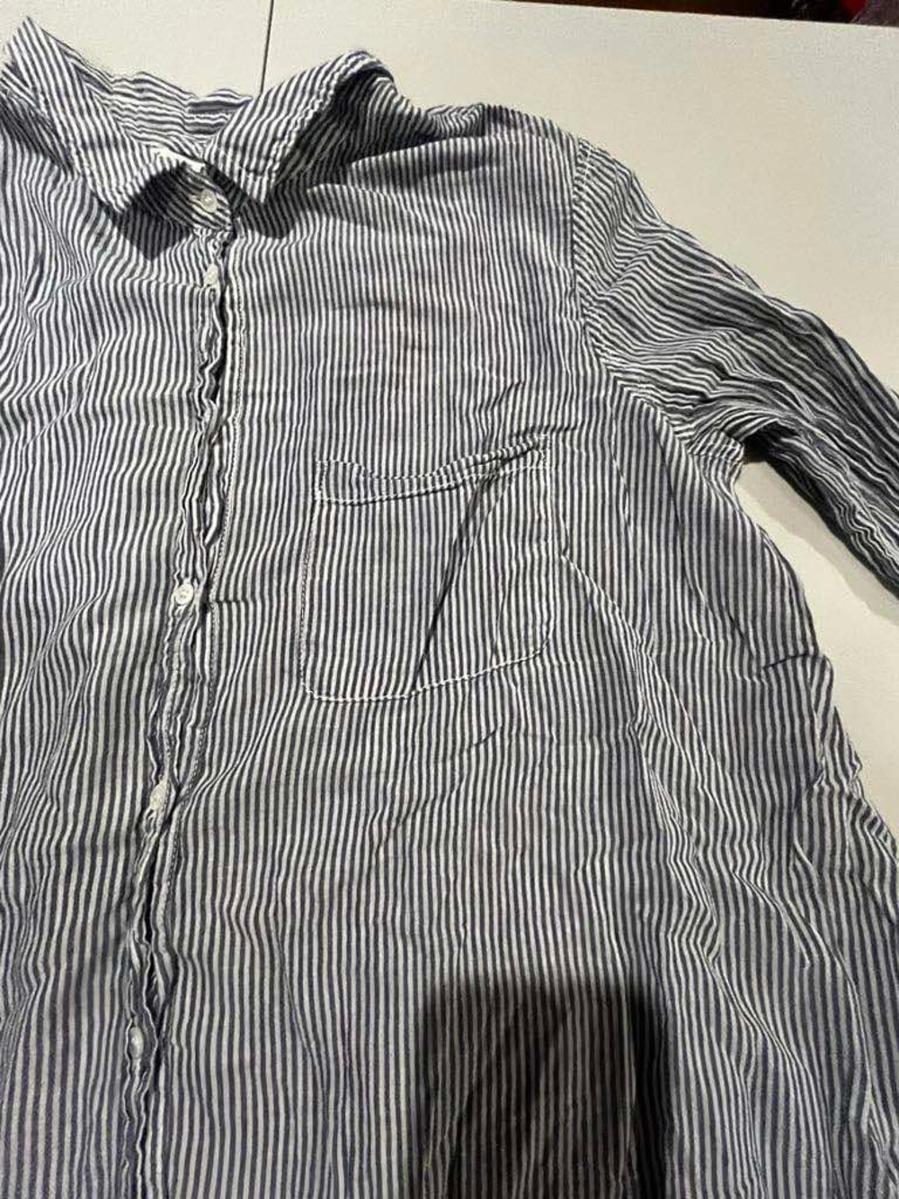 XiRENA Light Blue & White Striped Casual Button-Down Shirt Size Large - Picture 5 of 12